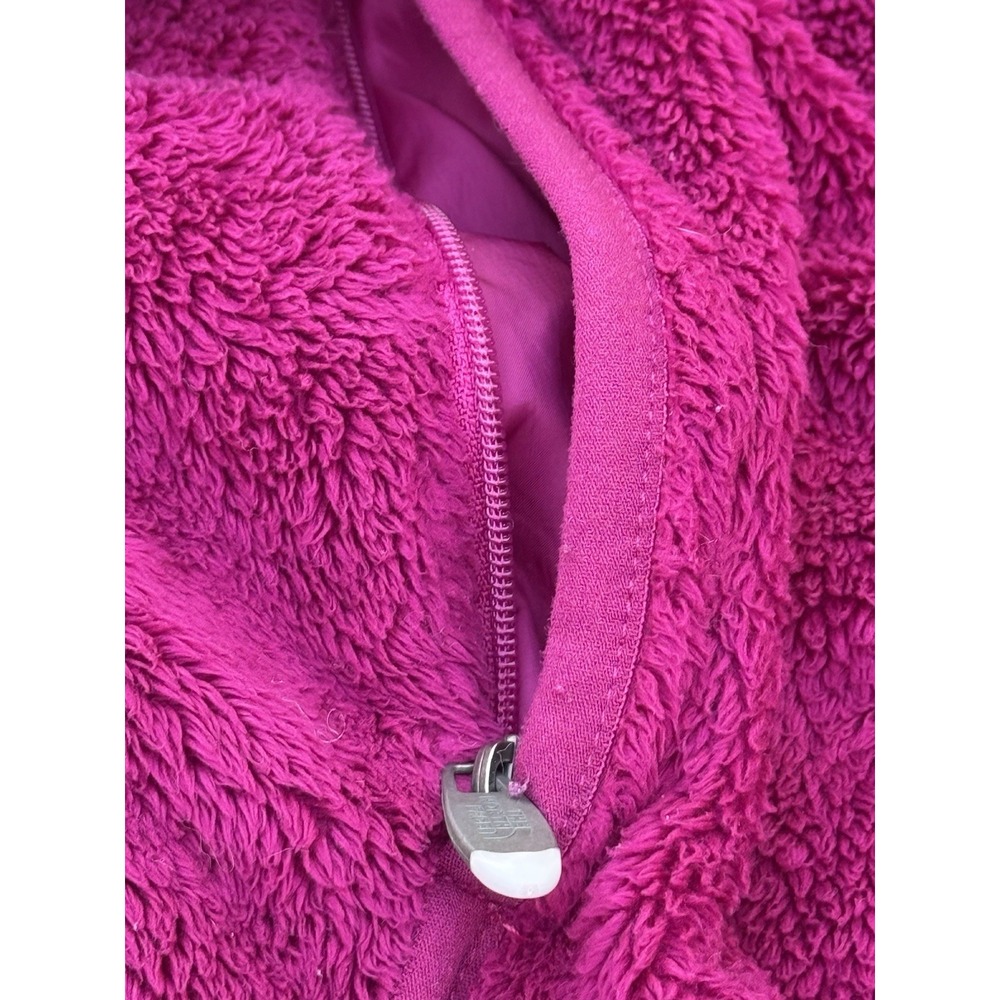 The North Face Hooded Fleece Jacket Women's M Magenta Pink Full Zip - Picture 5 of 9